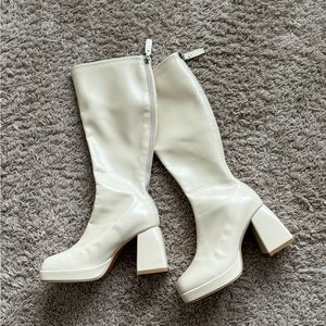White cream / beige cream boots / size 36 - 5.5